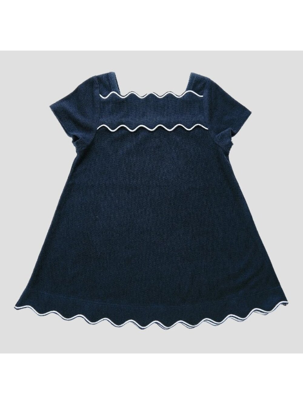 Weezie Towels Girls Sz 3 4 Coverup Dress Navy Blue Terry NWT
